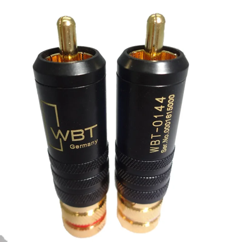 4 шт. медные прочные вилки RCA с позолоченным покрытием 53 мм * 13 мм|Коннекторы и