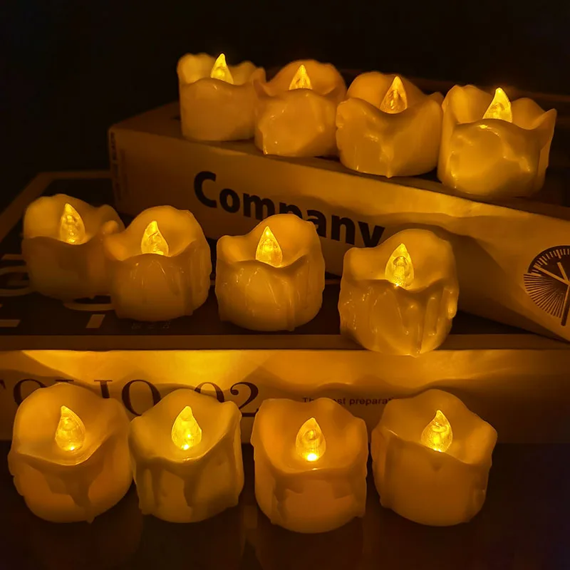 

3 шт., пластиковые свечи 3*3,5 см, с электронной свечой