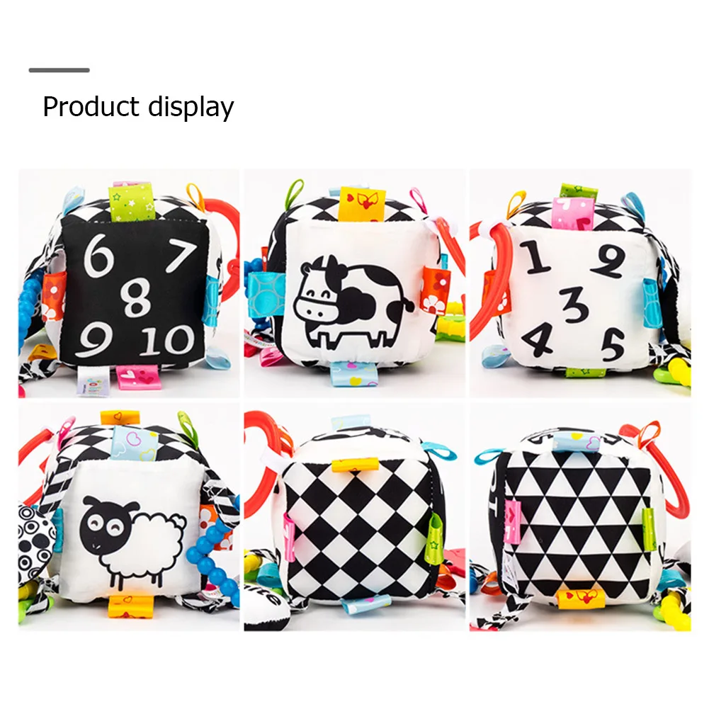 

Baby Teether Rattles Geometric Infant Crib Stroller Toys Appease Towel Toys Car Seat Educational Rattles for Newborn Baby Gifts
