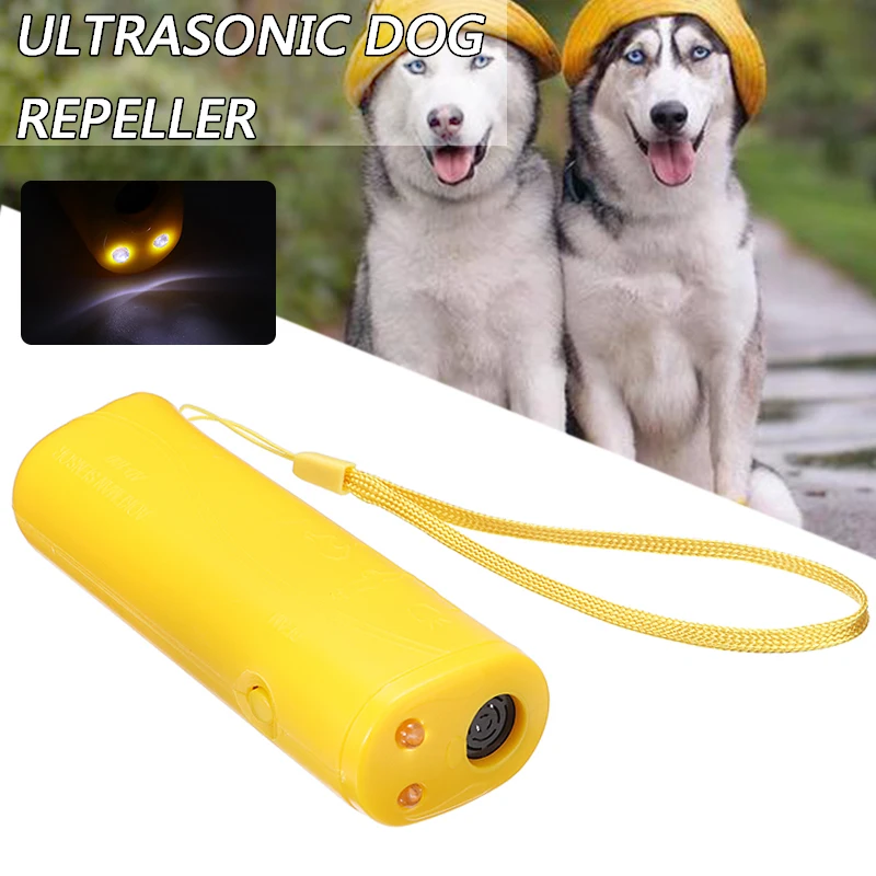 Ультразвуковой Отпугиватель собак 3 в 1 устройство для дрессировки антилай