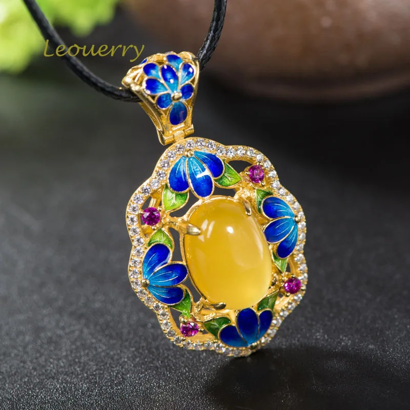 Женское украшение из серебра 925 пробы с восковой подвеской|Подвески| |