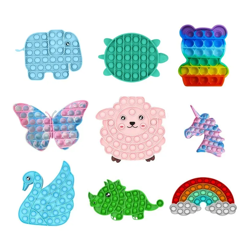 

Animal Funny Toys Stress Relief Sensory Toy For Kids Children Adult Rainbow Push Bubble Antistress Toys Антистресс Drop-s