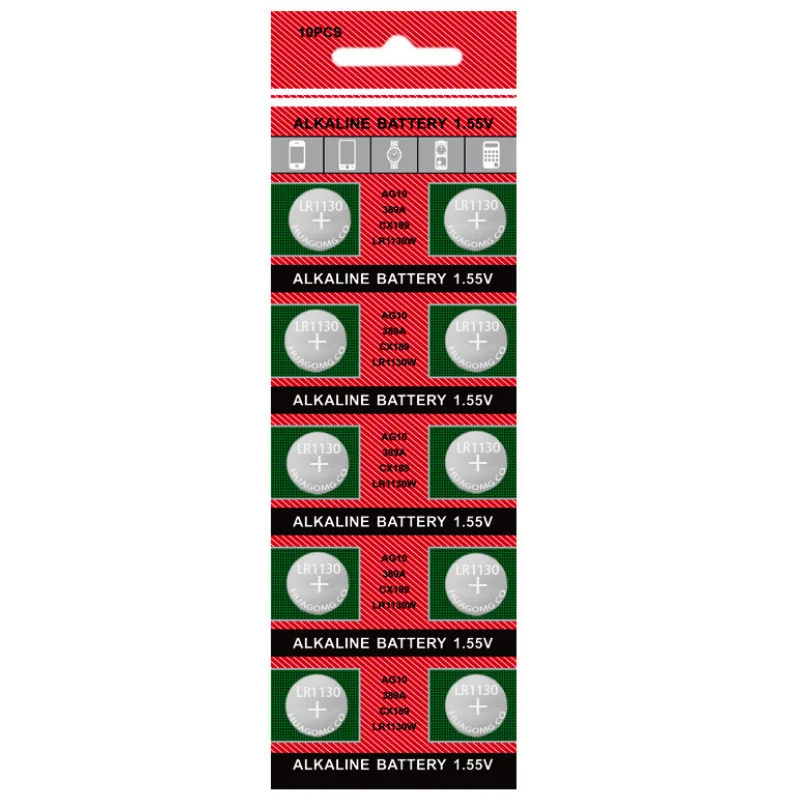 

New 10x AG10 LR1130 389 1.55V Alkaline Button Coin Cells Watch Battery Batteries