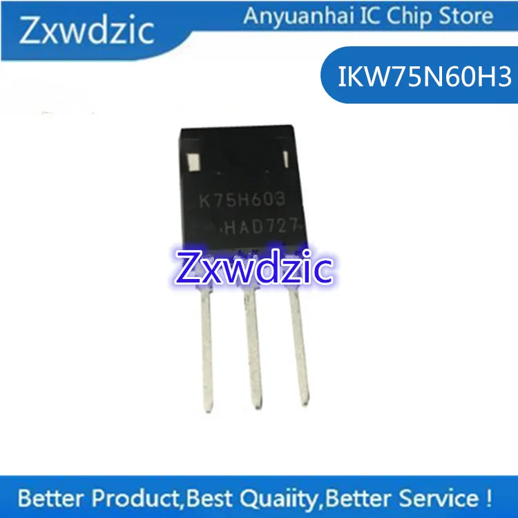 

ТРАНЗИСТОР полевой IKW75N60H3 K75H603 TO-100% IGBT, 10 шт., 247 новый, импортный, оригинальный транзистор с полевым эффектом, 600 В, 75 а