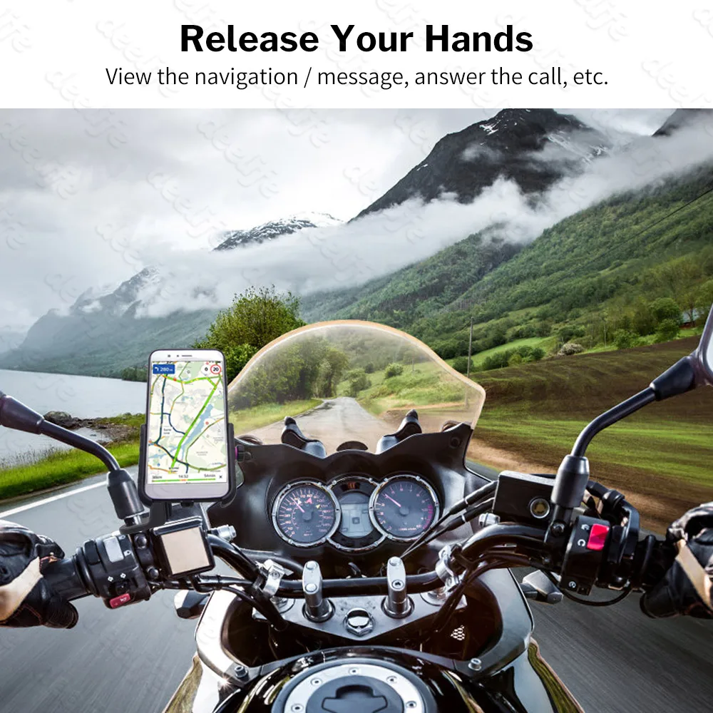 deelife bike waterproof motorcycle phone holder for moto telephone mount cellphone stand wireless chargers mobile support free global shipping