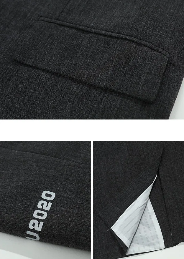 

New Male Retro Fashion Streetstyle Hip Hop Blazer Jacket Overcoat Men Reflective Design Casual Loose Suit Coat