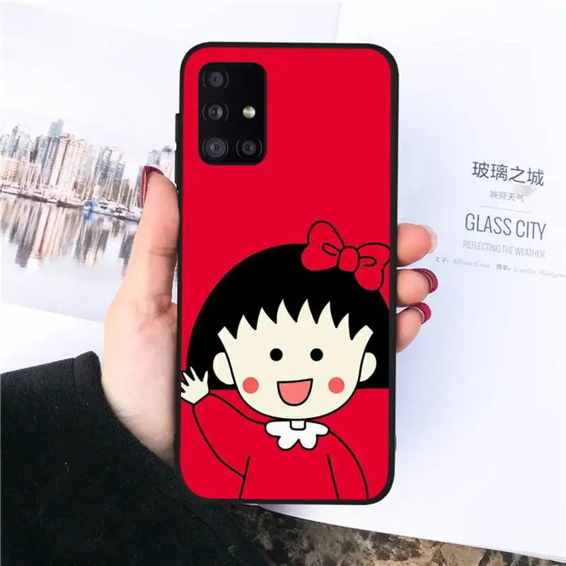 

Cartoon Chibi Maruko Chan Phone Case For Samsung S 7 8 9 10 20 A 21S 20e 50 51 71 note9 10 J4 plus 20 ultra