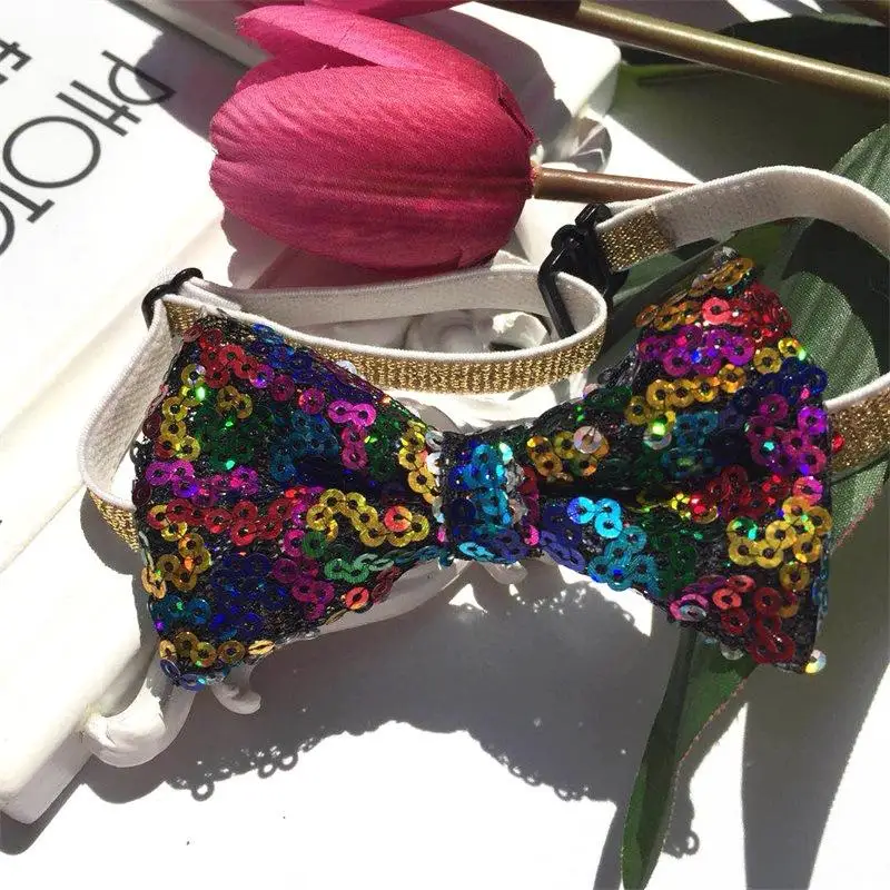 

2/5/10PCS Pets Dog Sequin Grooming Hair Accessories Cute Puppy Cat Kitten Clothes Decoration Bow Tie Necktie Doggy Wholesale