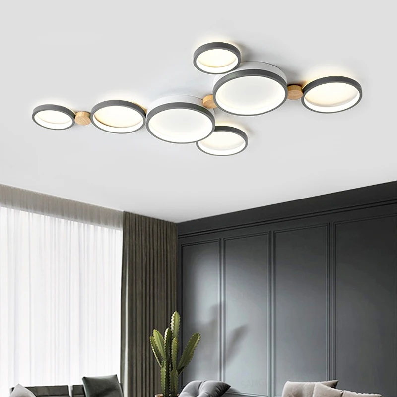 Lámpara LED de techo moderna para sala de estar, candelabro para restaurante, pasillo, fábrica, venta directa