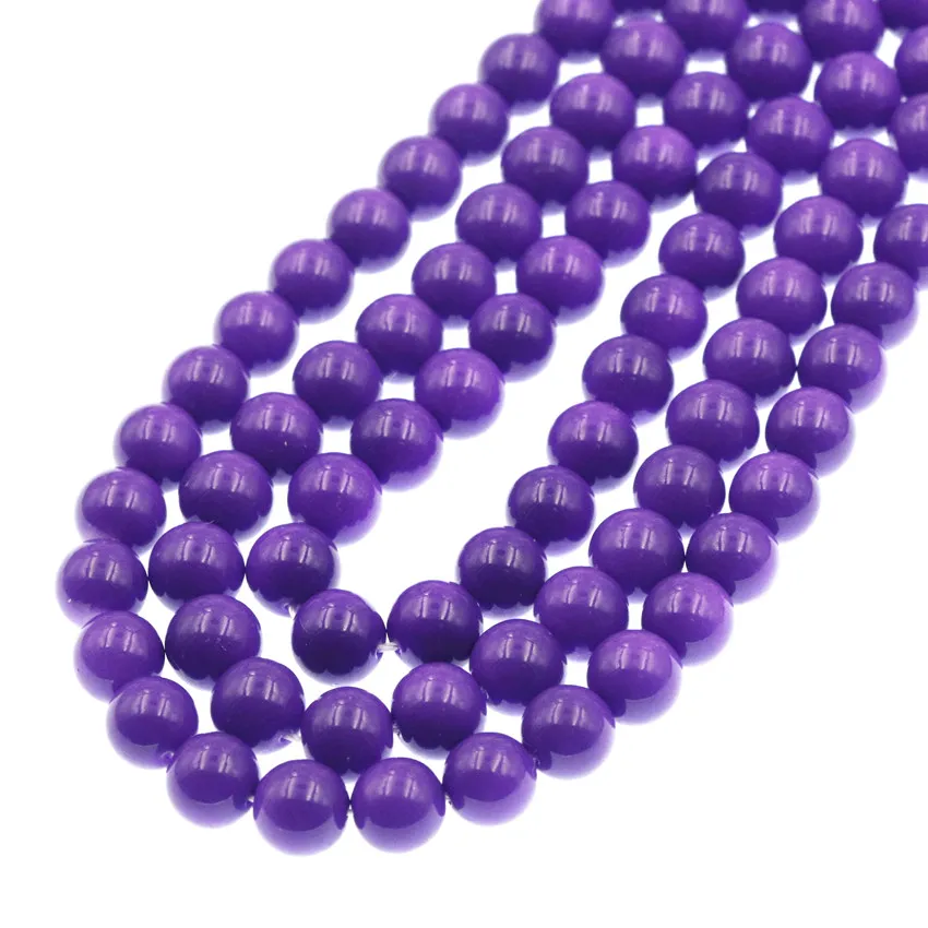 Factory Outlet Purple Baking Paint Loose Beads for Jewelry Making Charm Elegant Spacer DIY Beauty Gift Accessories Craft 15" B93 |