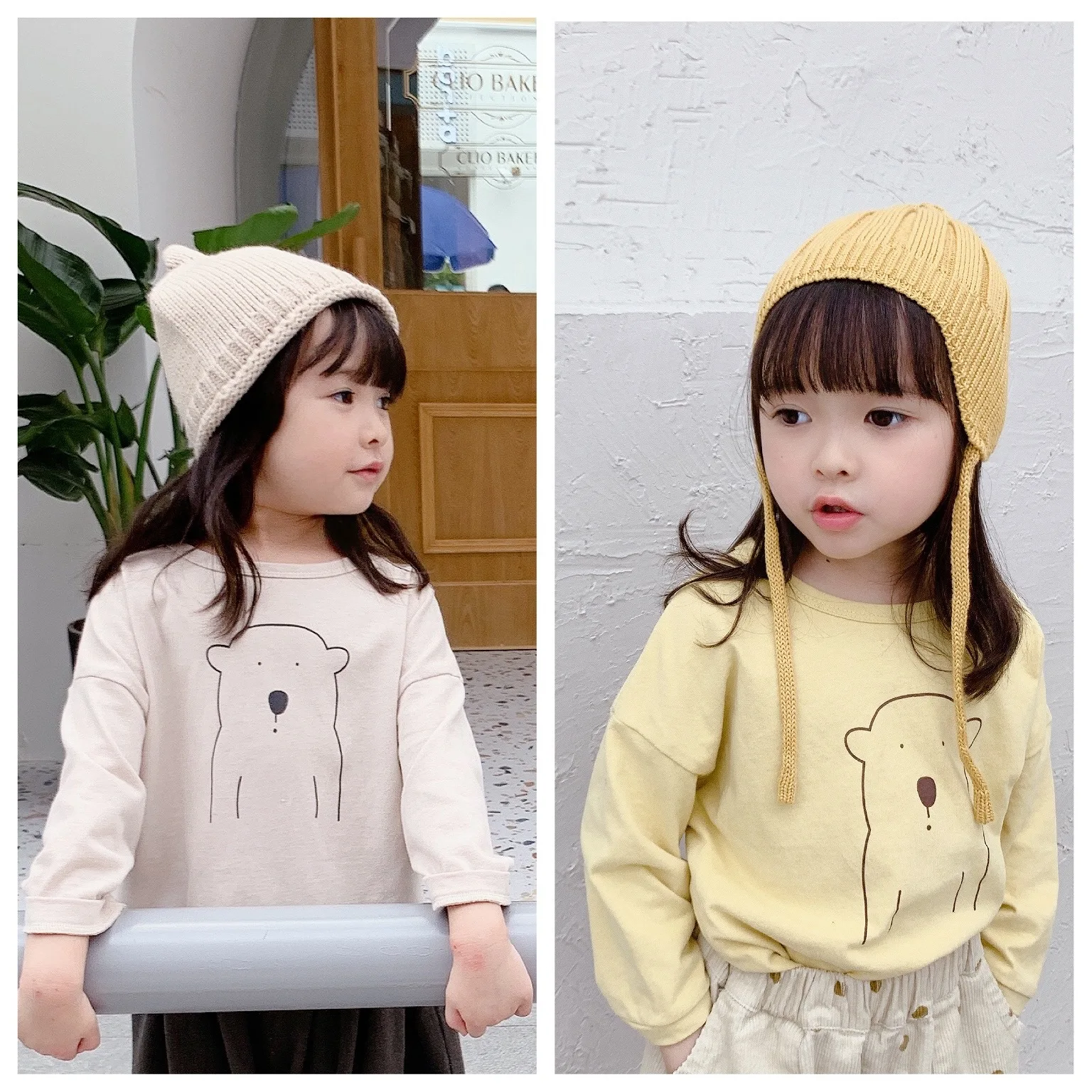 

Новинка весны 2021, детская одежда, милая корейская детская хлопковая футболка с длинным рукавом, Мультяшные футболки для девочек и мальчиков...