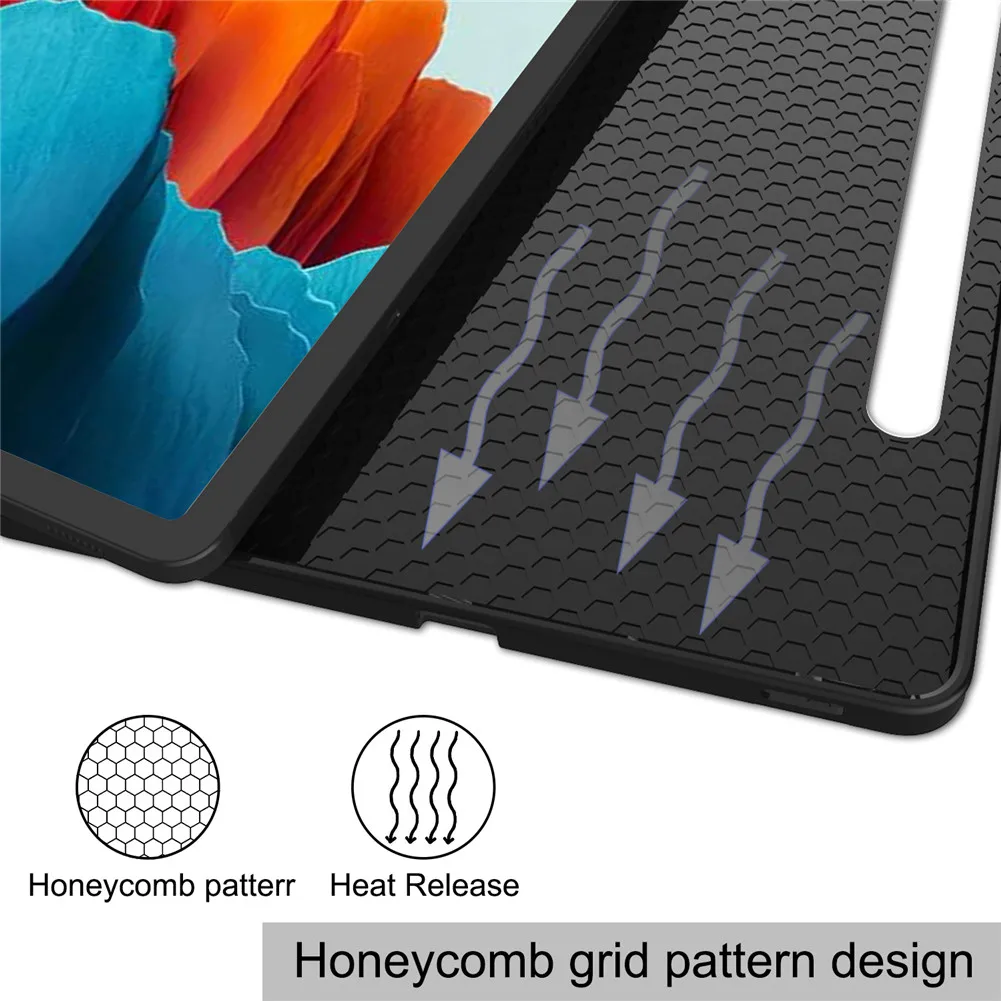 Умный чехол для планшета из ПУ кожи Samsung Galaxy Tab S7 T870 2020 с функцией автоматического