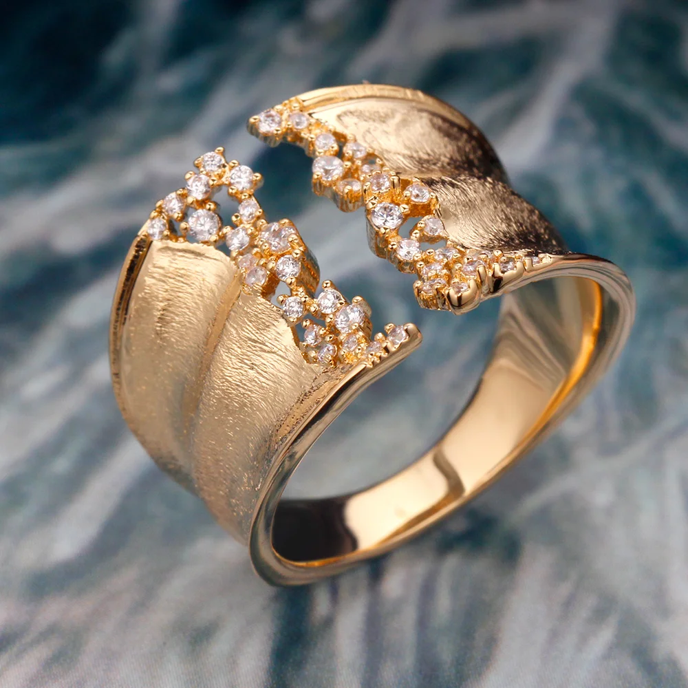 

Bride Talk Adjustable Women Fashion Ring Silicon Carbide Elegant Lady Daily Casual Finger Ring Pretty Bridal Jewelry Accessories
