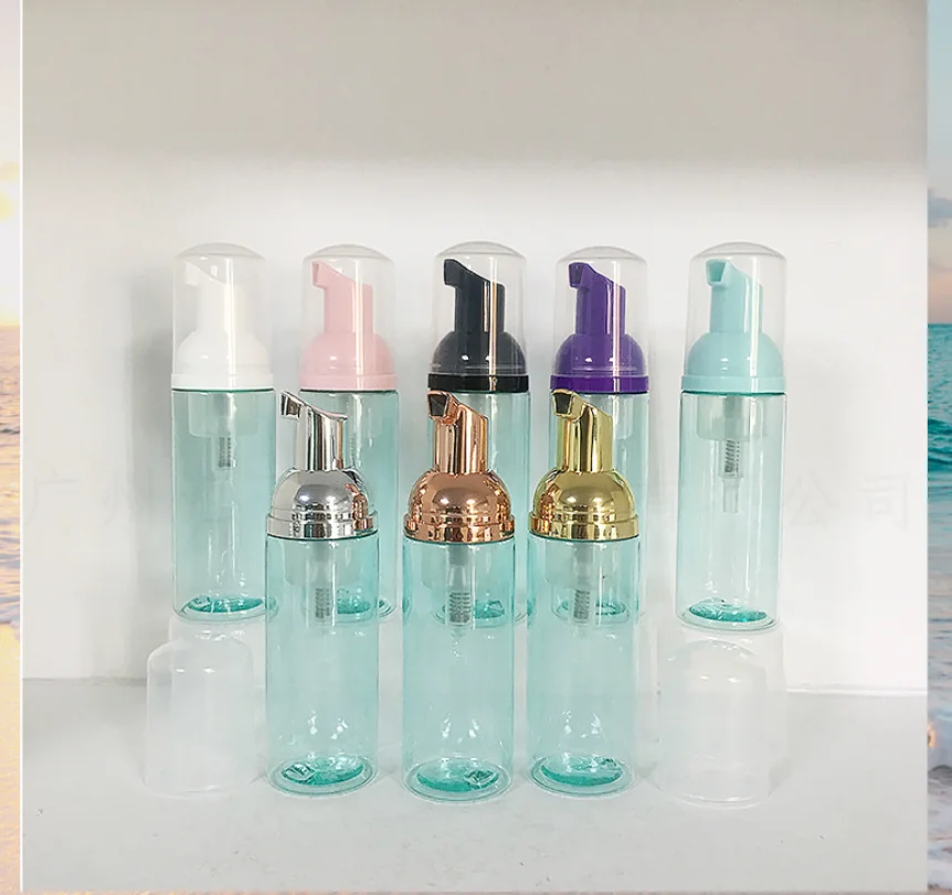 

1pcs 60ml Soap Dispenser Refillable Empty Bottles Foaming Lotions Shower Gel Foam Pump Plastic Green Bottle