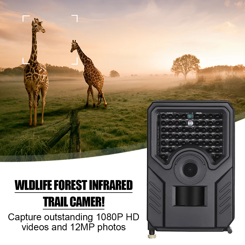 

New Waterproof 1080P 12MP Hunting Trail Camera Wildlife Video Camera Infrared Photo Trap Camcorder Night Vision Hunting Camera