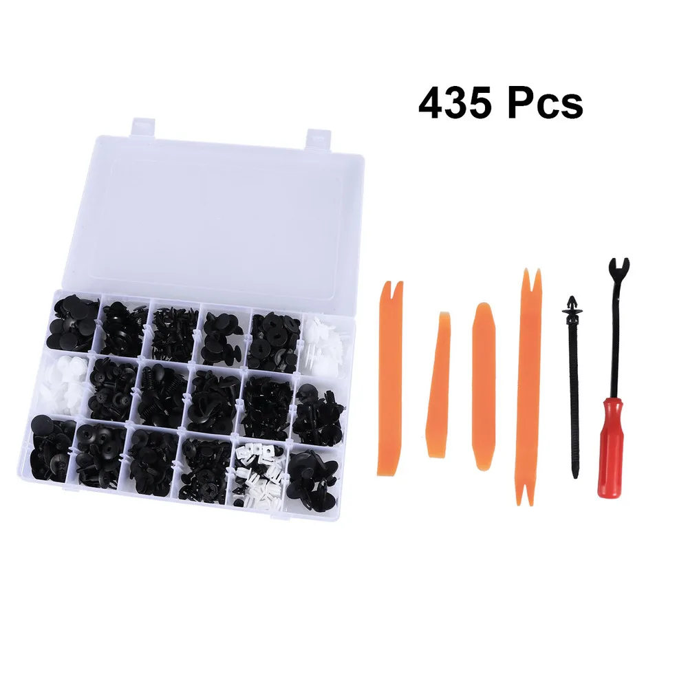 

435PCS Car Body Trim Clips Retainer Bumper Rivets Screws Car Push Type Bumper Fastener Rivet Clips Panel Push Fastener Kit