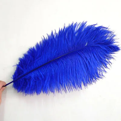 Royal blue Украшения из перьев 10 шт 55-60 см красочные страусиные перья сценические реквизит Свадебная Цветочная одежда с рисунком маски украшения - Цвет: Royal blue