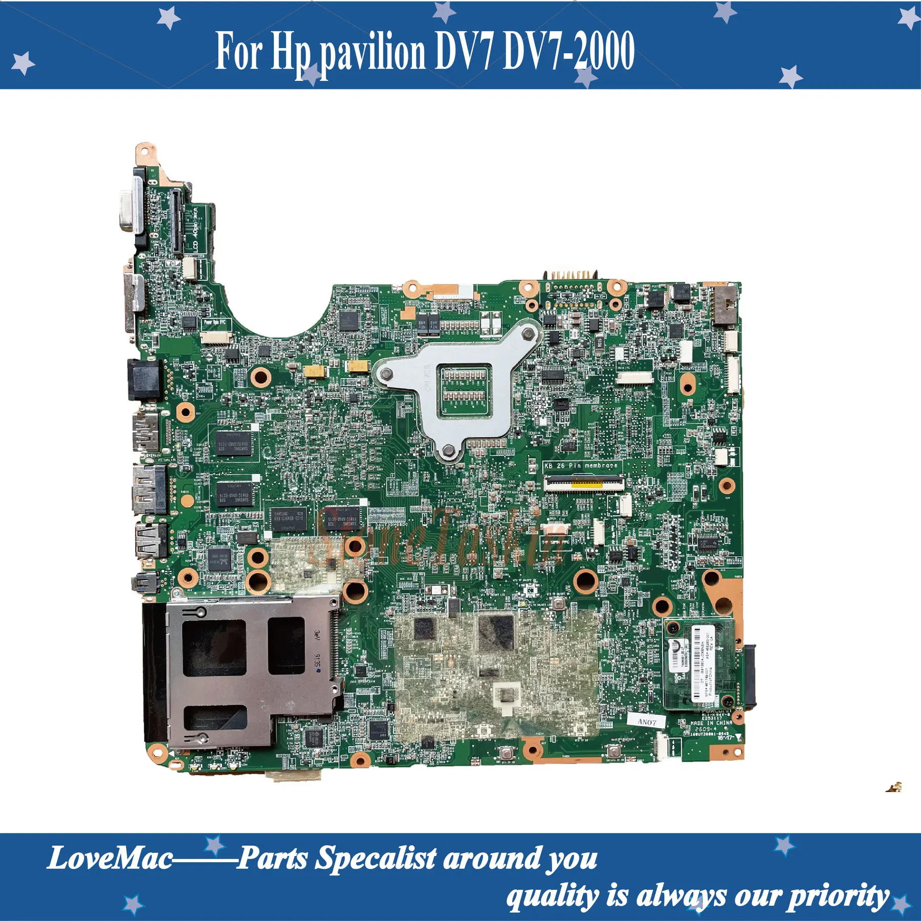 Высокое качество 516294-001 для ноутбука Hp pavilion DV7 DV7-2000 материнская плата DAUT3DMB8D0 PM45 DDR2