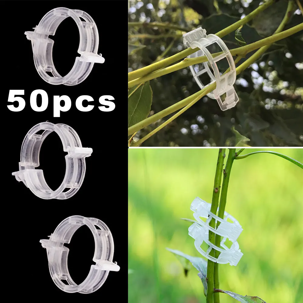 50 шт. прочные 30 мм пластиковые зажимы для поддержки растений типы Висячие лозы