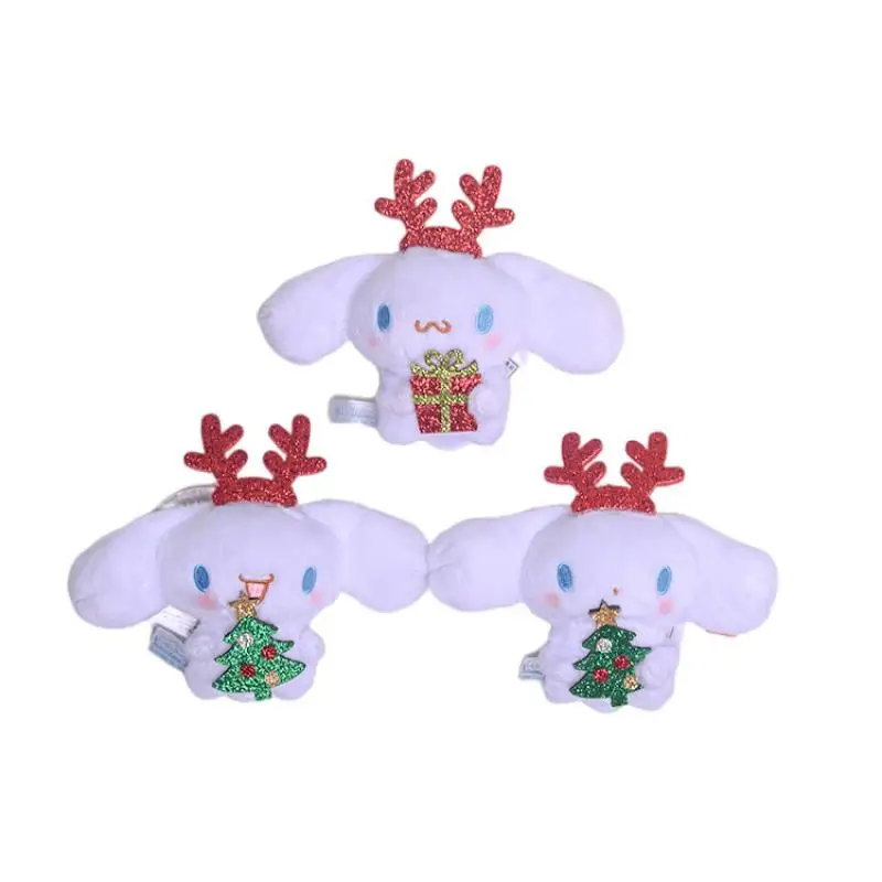 

Kawaii Sanriod Cartoon Anime Series Cinnamoroll Christmas Plush Toys Keychain Pendant Cute Soft Baby Girls Holiday Gift