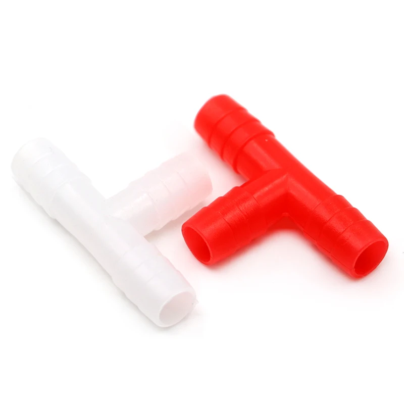 100Pcs Nipple Drinker Tee Tube Connector Diameter 8mm Plastic Rabbit Chicken Quail Doves Pets Connecting Pipe Farm Equipments - купить по