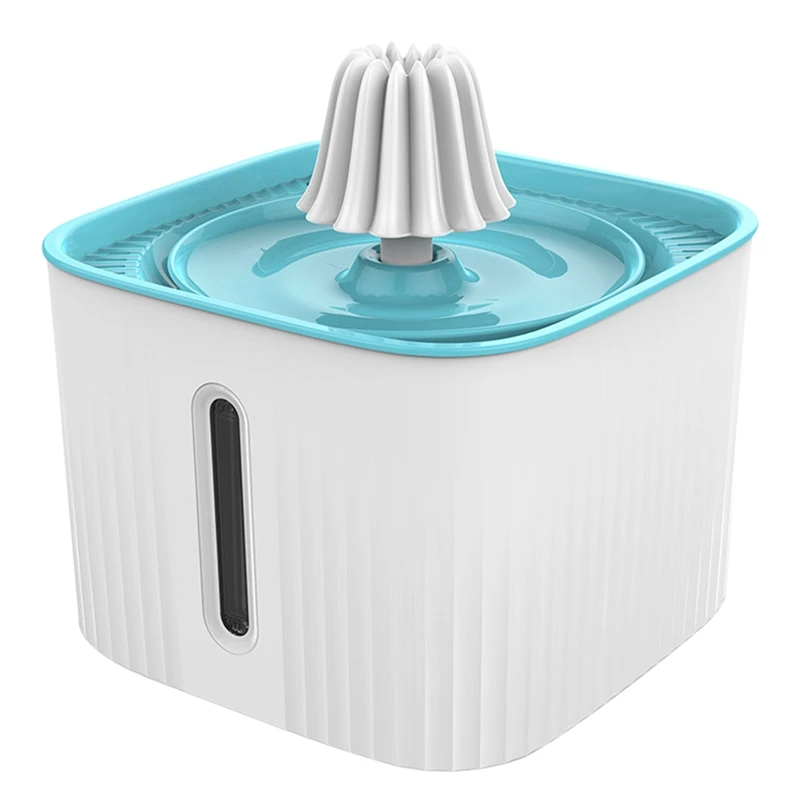 

Поилка-фонтанчик для кошек, бесшумная поилка для домашних животных, 2,5 л, со светодиодсветильник кой