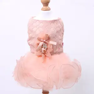 Новинка, искусственные цветы, кружевной дизайн, домашний питомец, одежда для свадьбы, вечеринки, 3 цвета, 4 размера