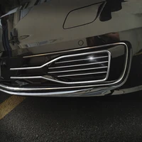 car front bumper fog lamp grille grill decorative trim strip for audi a6 2016 2017 exterior accessories stainless steel stickers