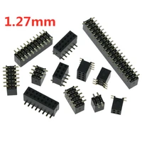 10pcs 1 27mm smd double row female socket 2234567891012162040 pin female header connector