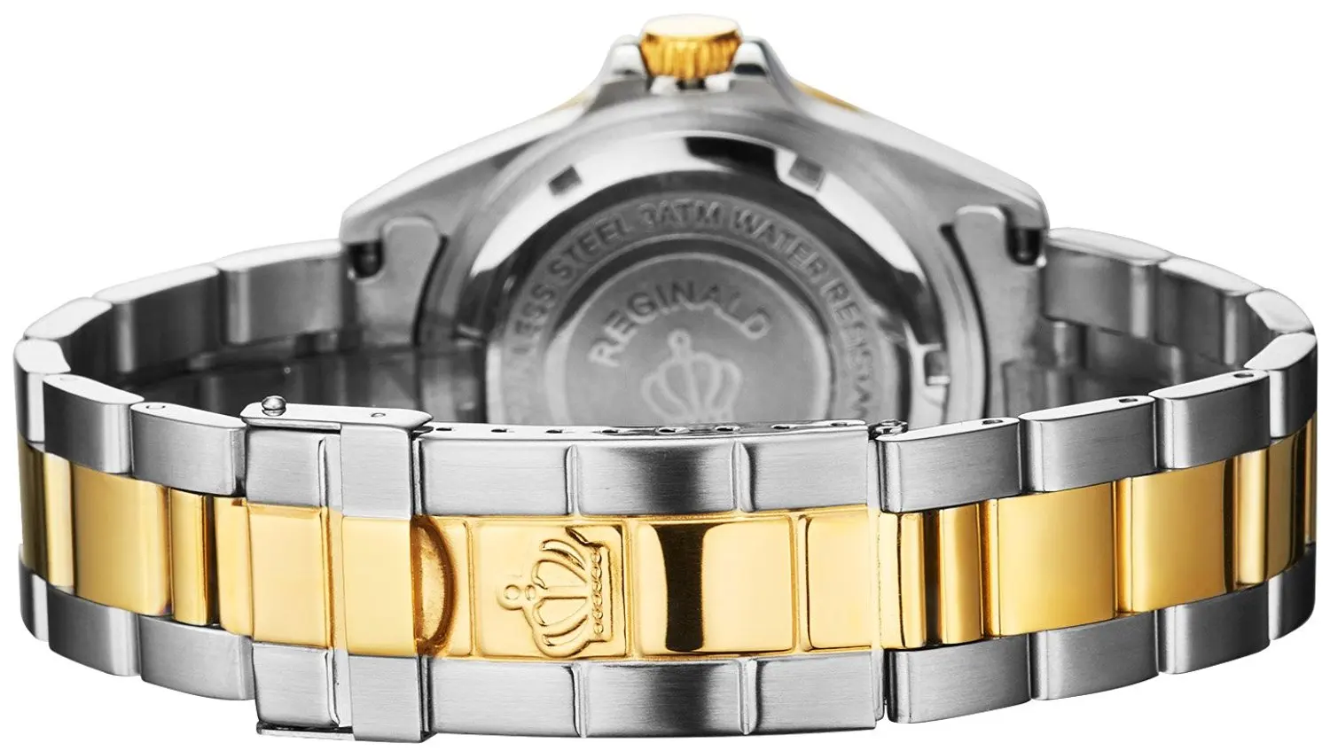 Роскошные Реджинальд часы Для мужчин вращающийся ободок GMT Дата сапфир Золото