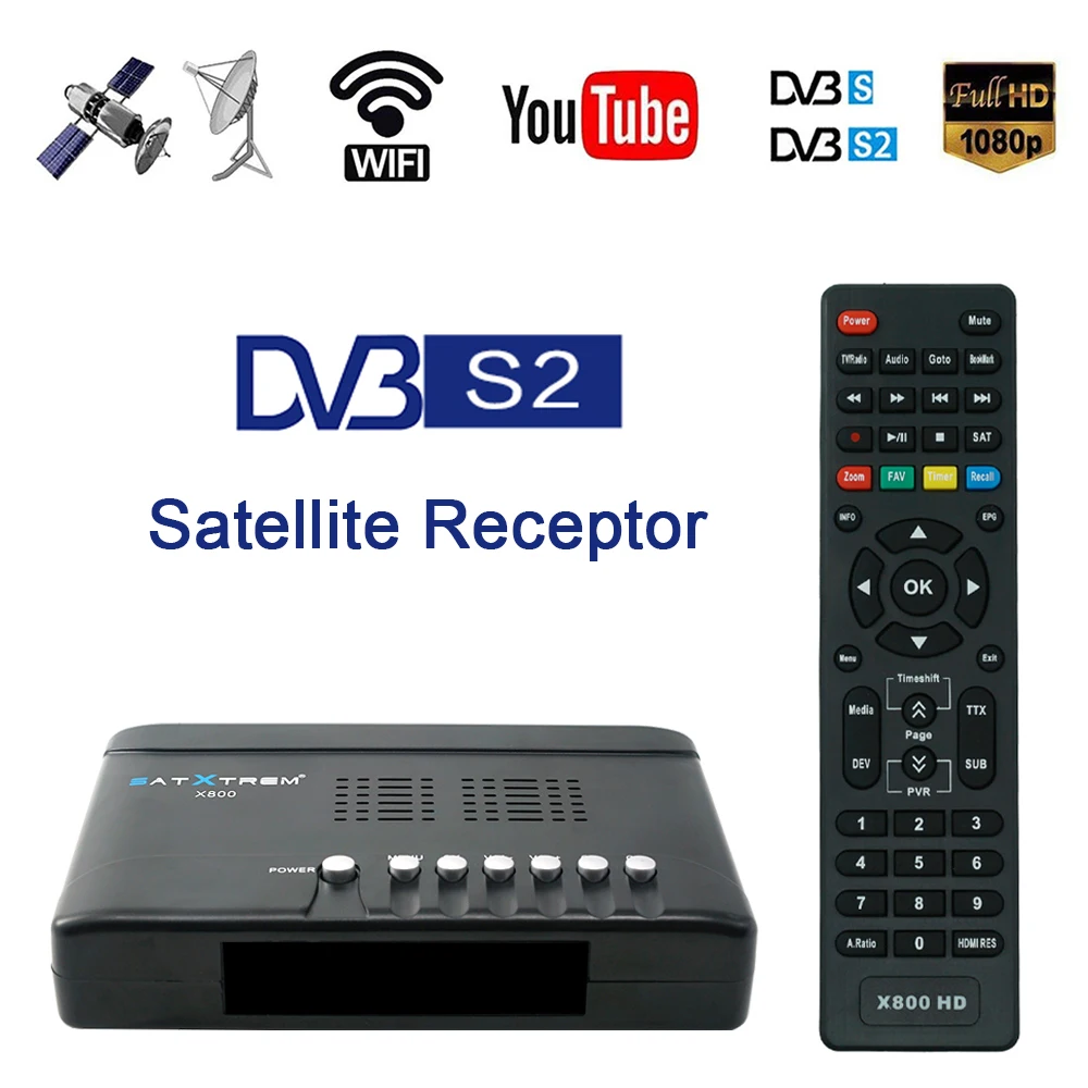 Satxtrem X800 спутниковый ресивер для Цифровое телевидение DVB S2 Индия Satelite декодер DVB-S2 Box HD ТВ тюнер dvbs2 1080p Европа Clines