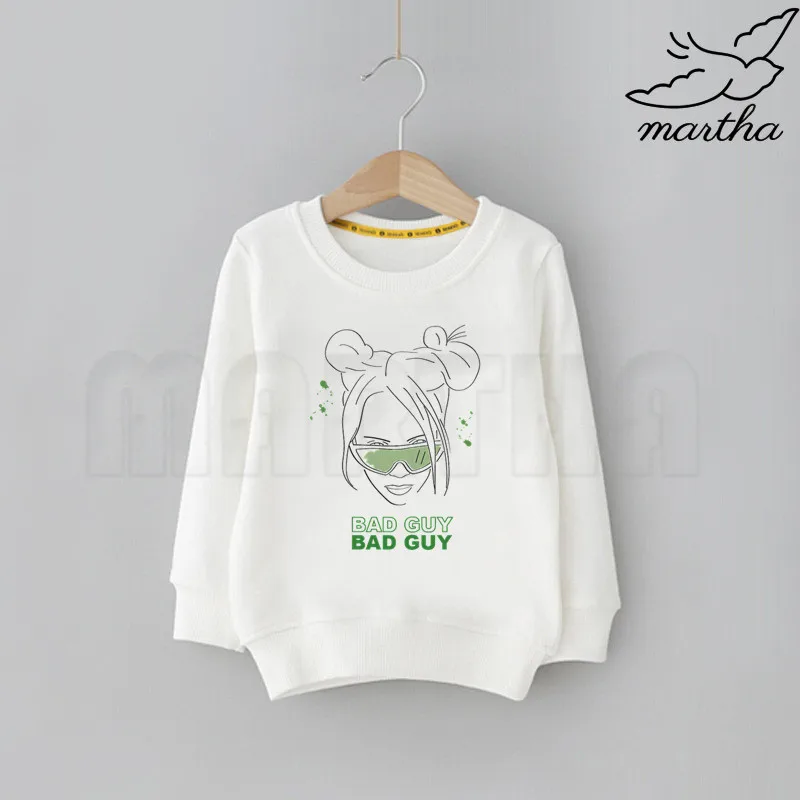 Q Детские толстовки с героями мультфильмов Billie Eilish; детские толстовки с капюшоном; модные толстовки с милым принтом; детская забавная одежда; толстовки с героями мультфильмов для малышей - Цвет: Q