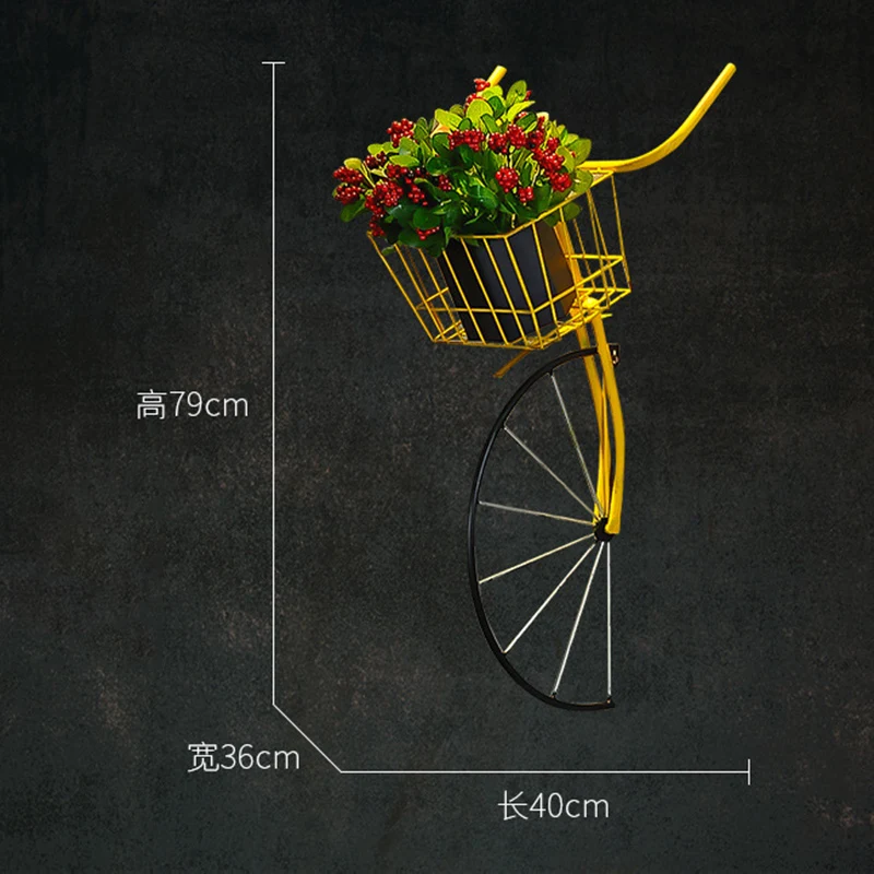 

RETRO CREATIVE BIKE HEAD BIKE WALL HANGING BASKETS MILK TEA SHOP CLEAR BAR WALL DECORATIONS MURALS HOME DECORATION CRAFTS GIFTS