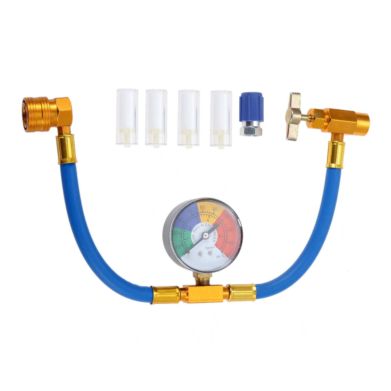 Перезаряжаемый шланг переменного тока R134A для зарядки с манометром R12/rrrr134a