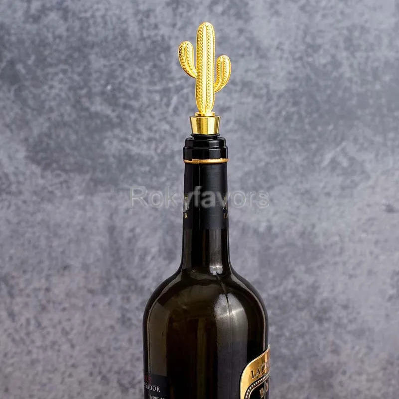 Золотистый кактус винная пробка сувениры тропический тематический душ для