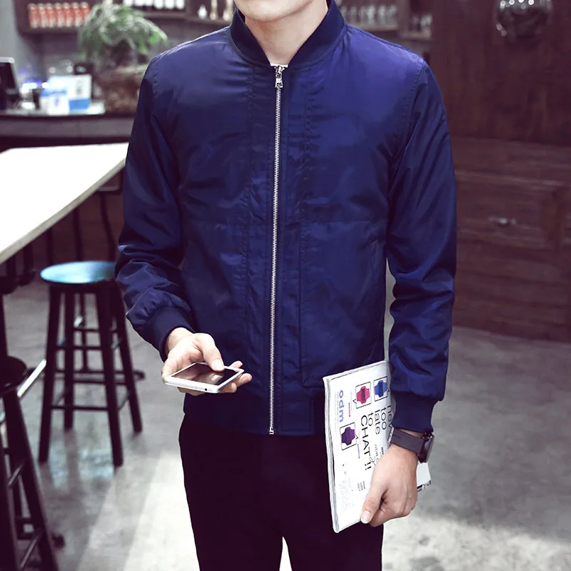 Новинка 2019 Весенняя Мужская куртка Повседневная тонкая осень Свободные