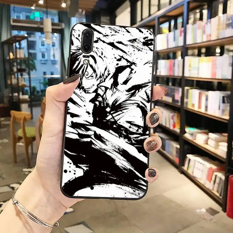 

One Piece black aesthetics anime Phone Case For Huawei honor Mate P 10 20 30 40 Pro 10i 9 10 20 8 x Lite