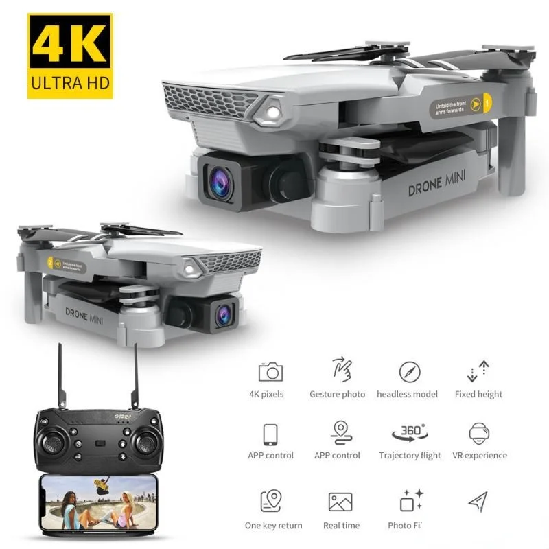 

Drone 4K Dual Camera WIFI FPV Aerial Photography Helicopter Foldable Quadcopter Drone Toys With 720P/1080P/4K HD E88 Pro Upgrade