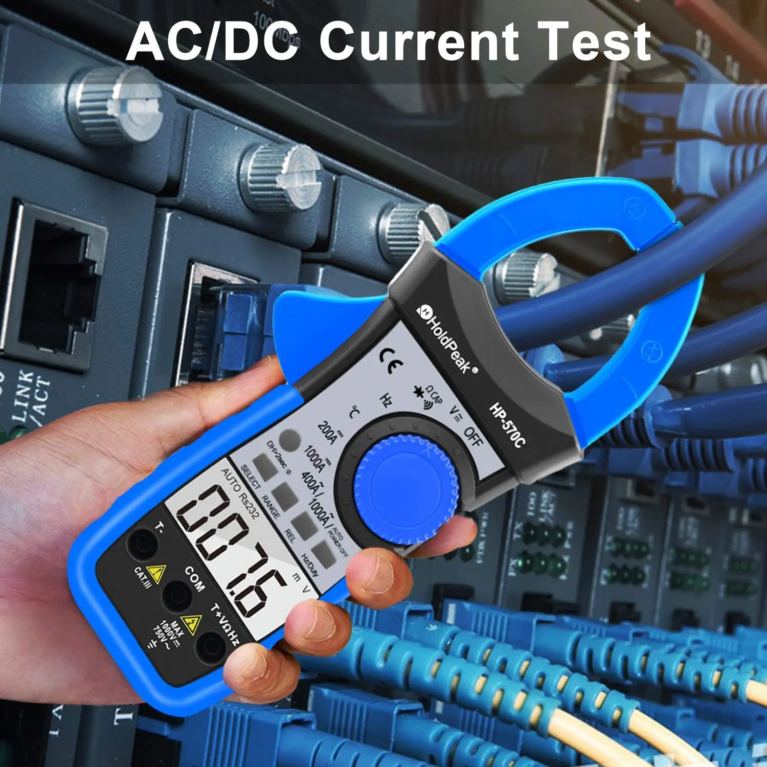 HP-570C клещи 4000 рассчитывать автонастройка мультиметр с AC/DC Напряжение и