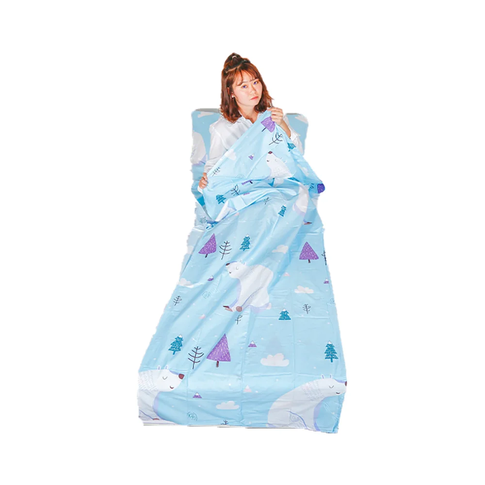 

Outdoor camping sleeping bag hotel tour insulated sleeping bag single twin cartoon cotton sleeping bag