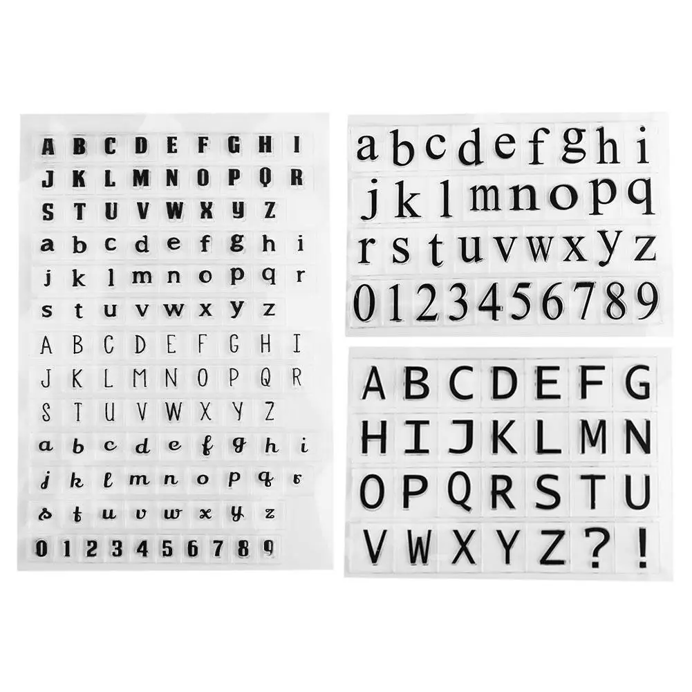 Прозрачные штампы с английскими буквами силиконовая прозрачная печать