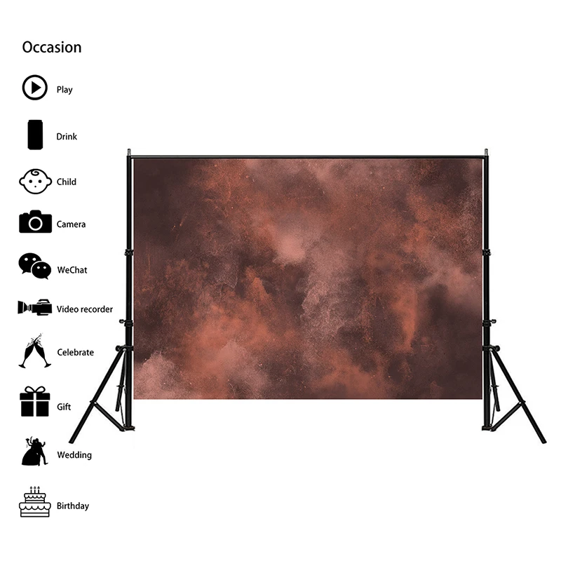 

Apricot Space Nebula Illustration Retro Tie-dye Photography Background Cloth Studio Photo Props Backdrop For Camera And Photo