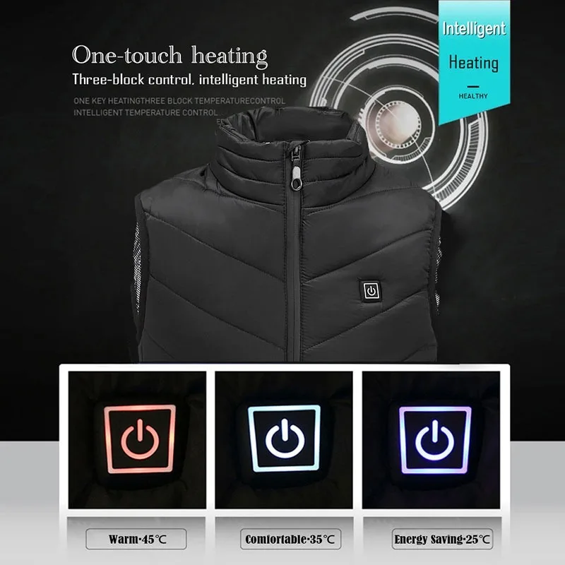 Детский жилет с подогревом и зарядкой через USB зимняя куртка для учеников