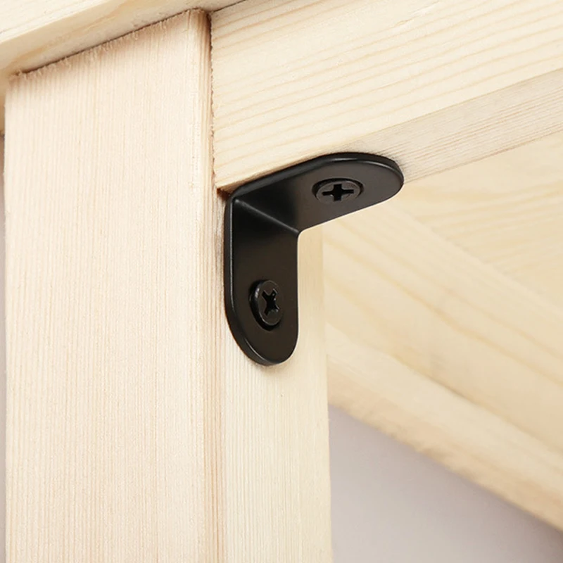 4 шт. утолщенный угловой треугольный кронштейн из нержавеющей стали черный код 90