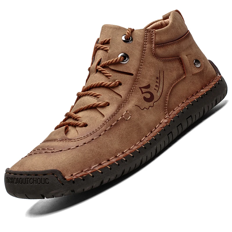 

Туфли мужские кожаные на плоской подошве, повседневные классические туфли, на шнуровке, дышащие, в английском стиле, для офиса, ручной работ...