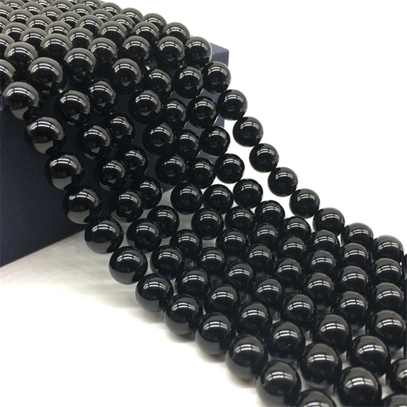 

Natural Round Loose Beads black onyx beads Pick Size 4 6 8 10mm