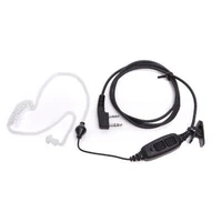 dual ptt air duct earpiece with mic headset for baofeng two way radio uv 82 uv 82 uv82l uv 89 tk3207 tk3118accessories