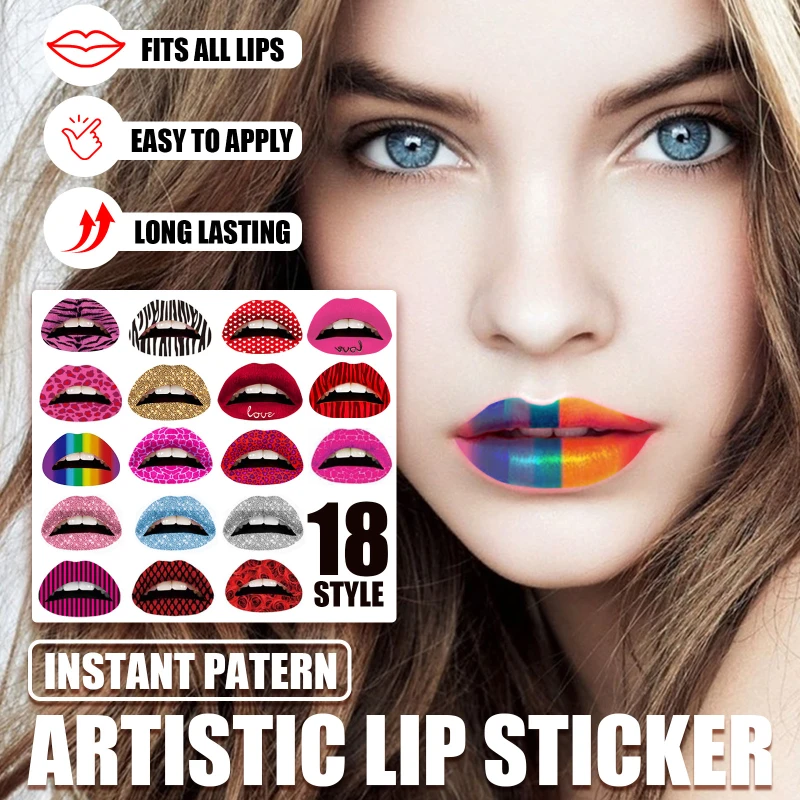 

Stickers For Lip One-time Diamond Sexy Polka Dot Pattern Lipstick Stickers Stage Nightclub Party Trend Lip Gloss Stickers Makeup