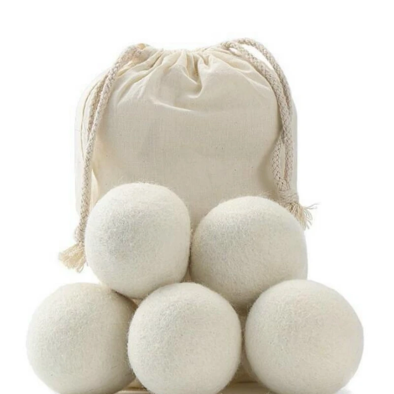 6 шт./лот 2 см/3 см натуральный шарики-сушилки ткани Virgin - Цена: 215,59 - 249,39 руб.