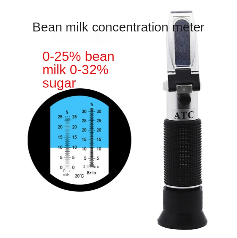 

Handheld 0-25% Soy Milk Juice Concentration Sugar Content Test Refractometer Soy Product Measuring Instrument Refractometer